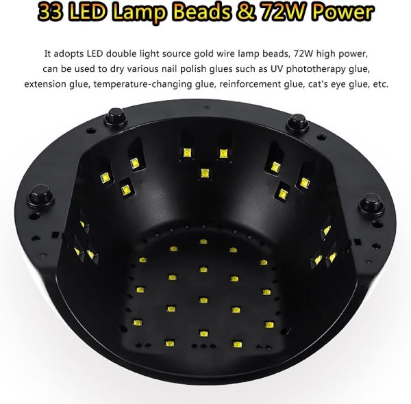 Φουρνάκι νυχιών UV/LED - 9T - 72W - 631170 - White - Image 2