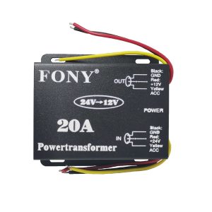 Transformer and voltage converter - 24V to 12V - 20A - 000484