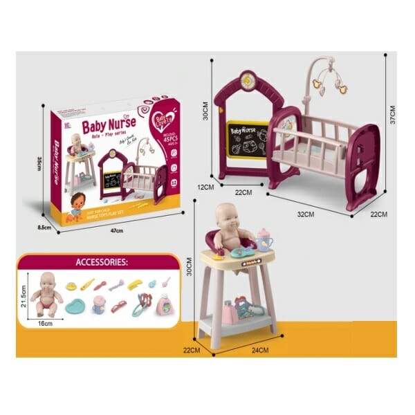 Full Baby Care Set with Doll - HL-20 - 151228