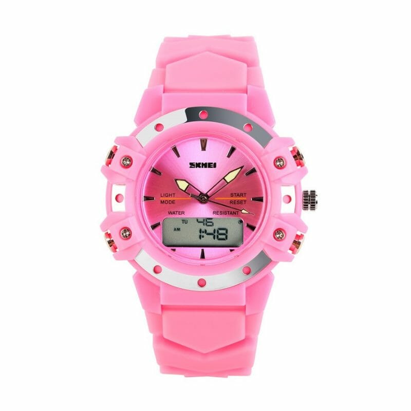 Ψηφιακό/αναλογικό ρολόι χειρός – Skmei – 0821 – 008217 – Pink Κωδικός: 008217_pi