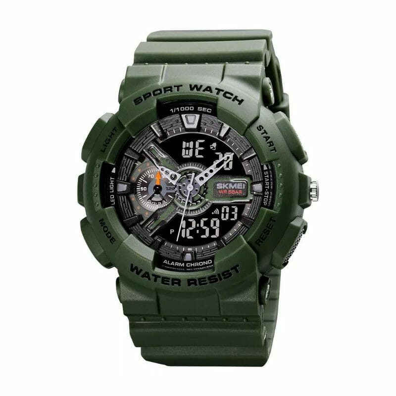 Ψηφιακό/αναλογικό ρολόι χειρός – Skmei – 1688 – Green Κωδικός: 016885_g