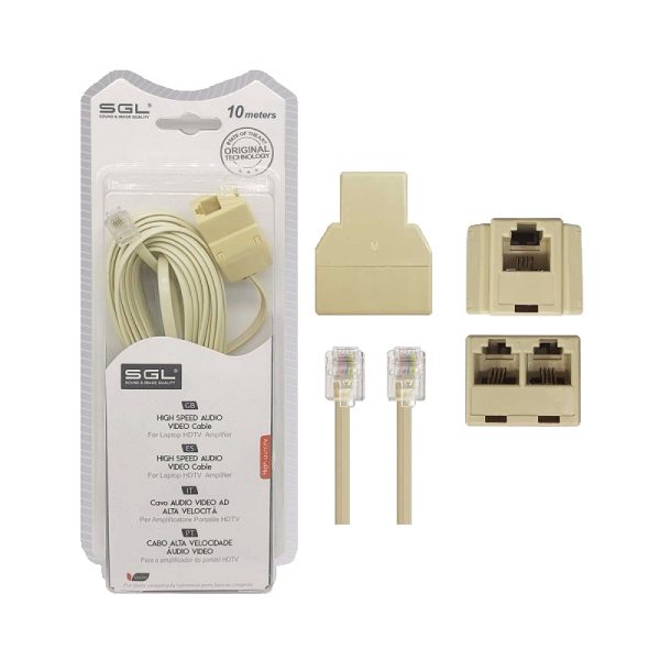 Phone Line Cable - 10m - 095002