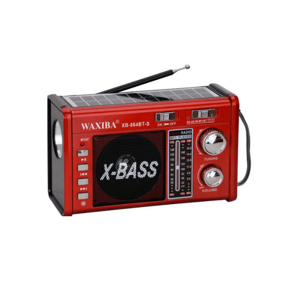 Rechargeable Radio with Solar Panel - XB864 BT -S - 108648