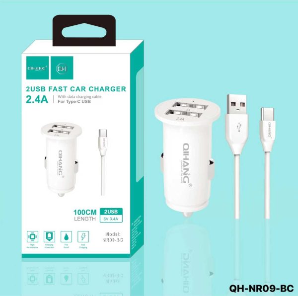 Car Charger - Type C - QH -NR09 -BC - Fast Charger - 212400 - Image 2