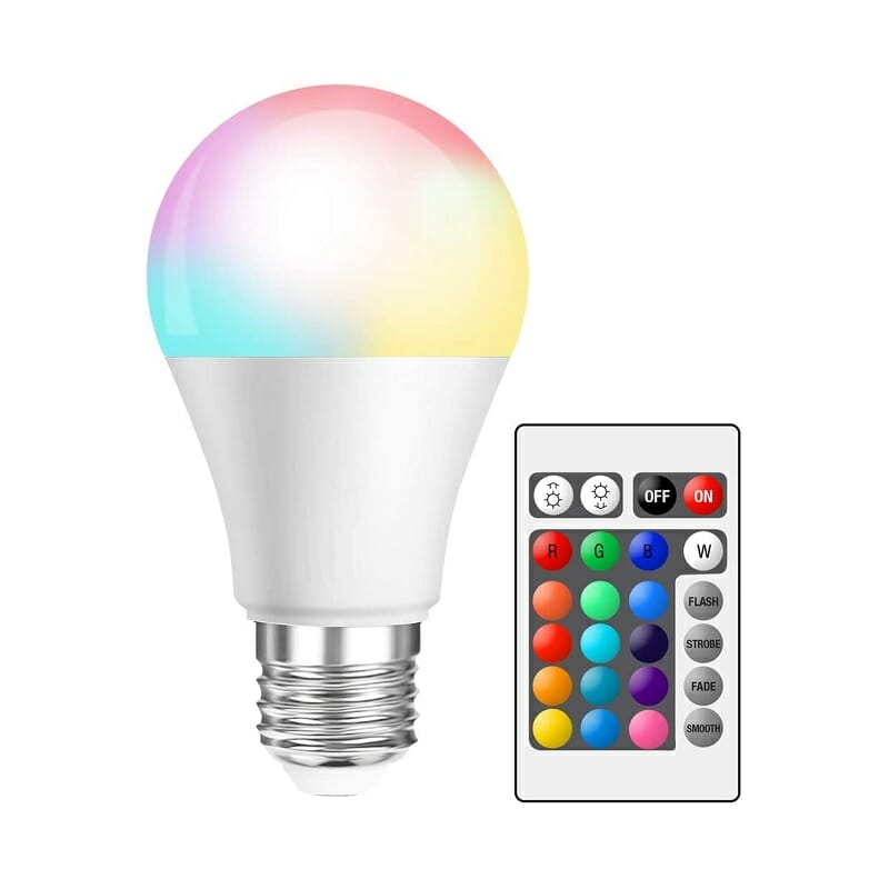 Λάμπα LED – RGB με χειριστήριο – E27 – 5W – 513544 Κωδικός: 513544
