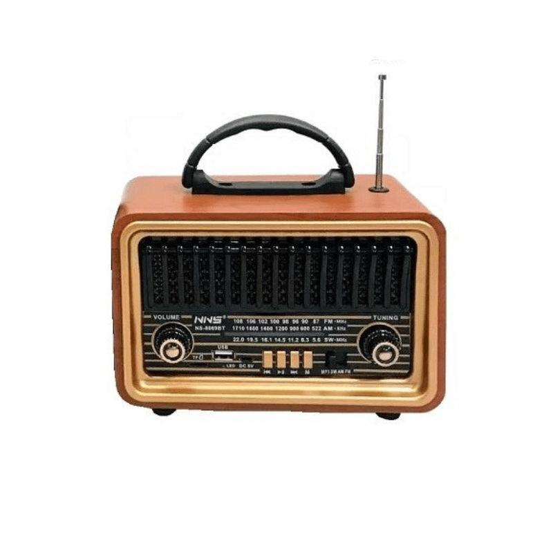 Επαναφορτιζόμενο ραδιόφωνο Retro – NS-8069BT – 880699 – Brown Κωδικός: 880699