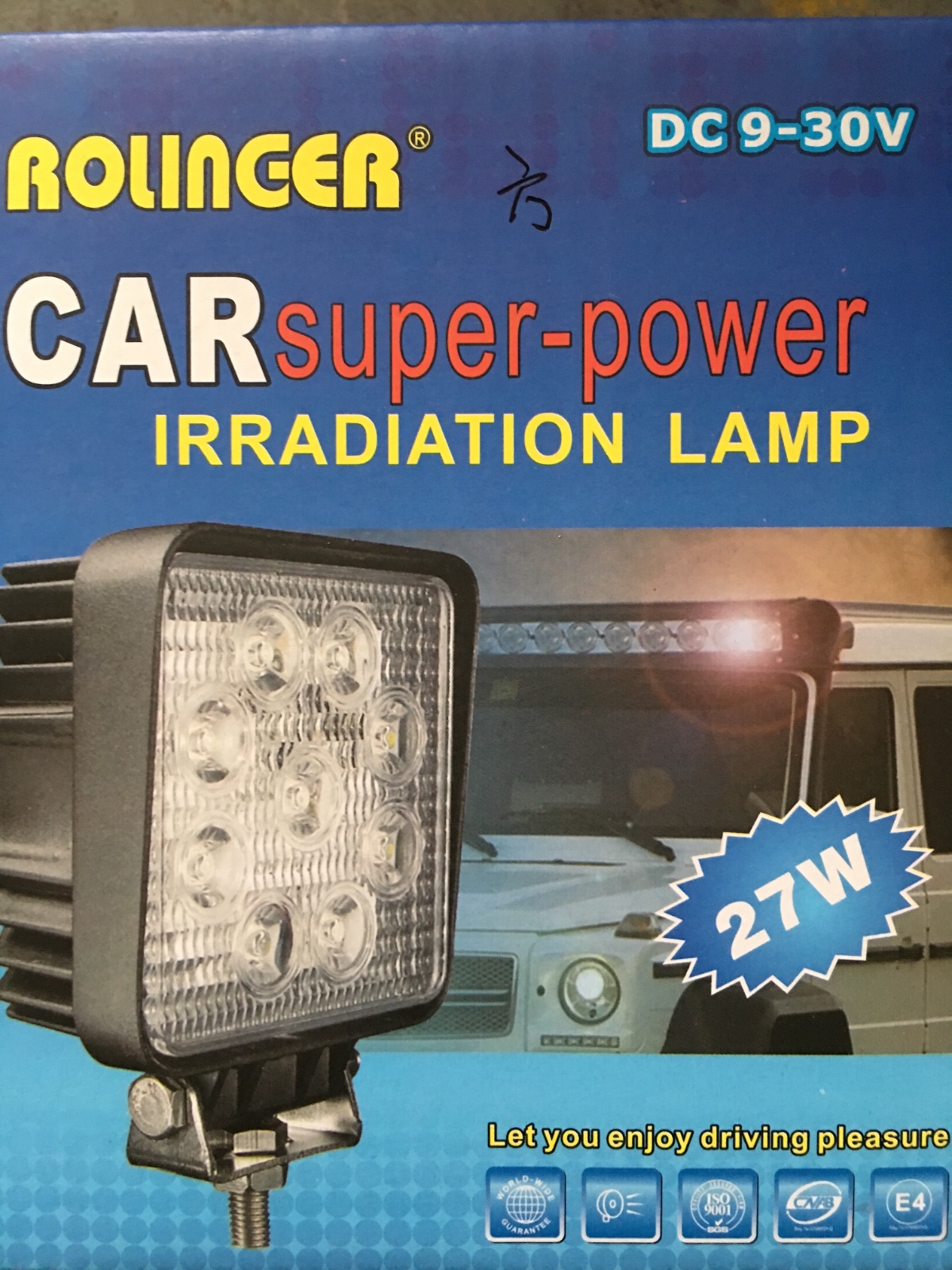 Προβολέας οχημάτων LED - 27W - Τετράγωνος - 8405
