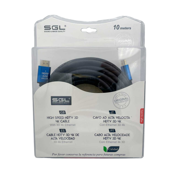 HDMI cable - 1594-3D -4K - MALE/MALE - 10m - 094823