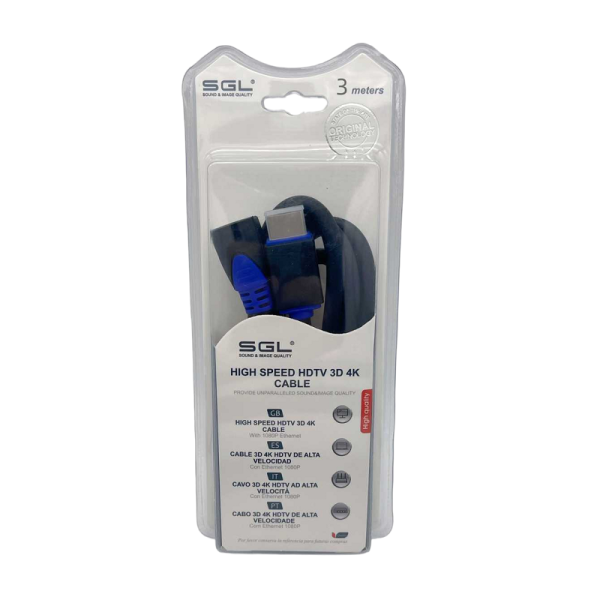 HDMI Corner Cable - 90 ° - 1592F - MALE/MALE - 3M - 095233