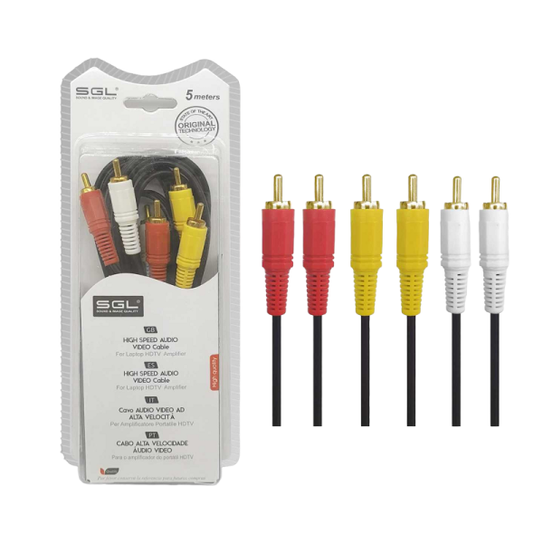 RCA Cal time - 306A - 3xrca Male/3xrca Male - 5m - 096117
