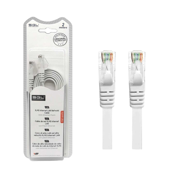 Ethernet Network Cable - Plate - A8P8C - 2m - 096407
