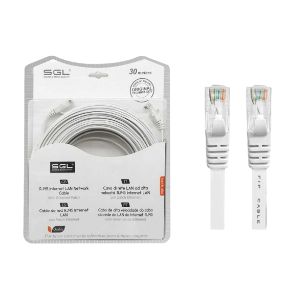 Ethernet Network Cable - Plate - A8P8C - 30m - 096476