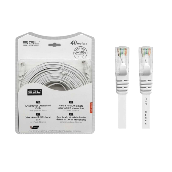 Ethernet Network Cable - Plate - A8P8C - 40m - 096483