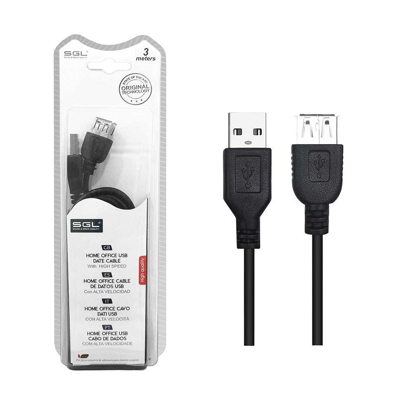 Καλώδιο USB 2.0 – 4S – Male/Female – 3m – 097220 Κωδικός: 097220