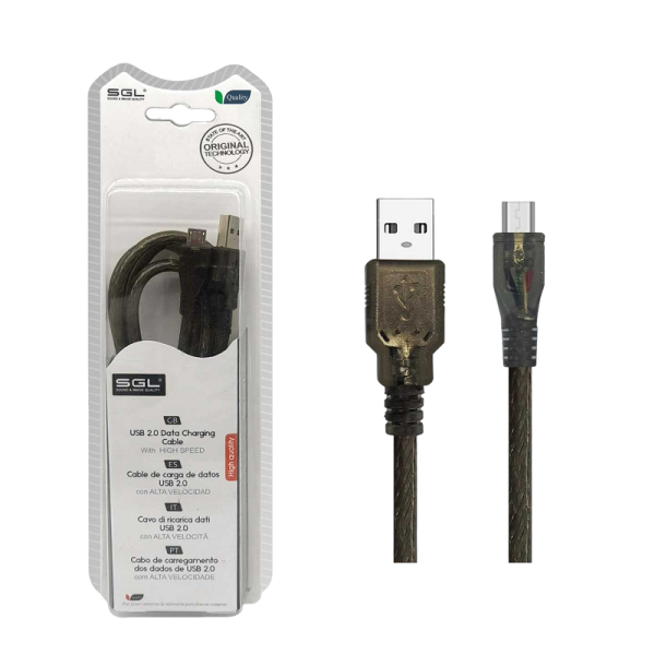 Charging Cable & Data - 13s - USB -A MALE/Micro USB - 3M - 097374