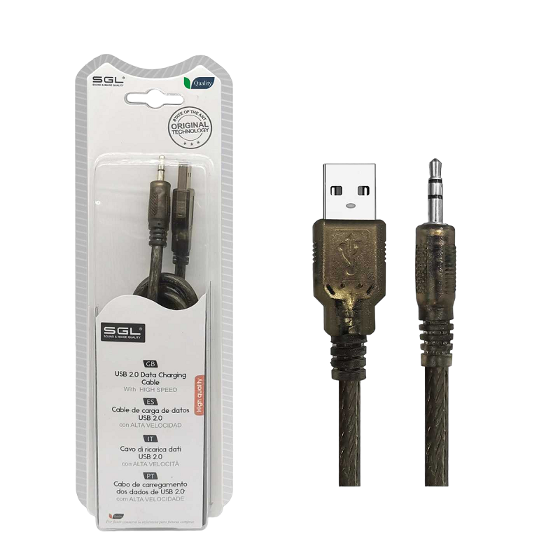 Καλώδιο ήχου – 1S01 – USB-A male/Jack 3.5mm male – 5m – 097565 Κωδικός: 097565