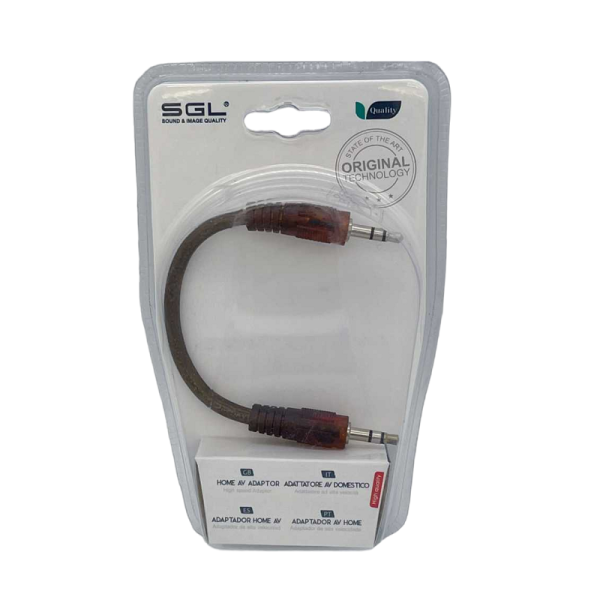 Audio adapter - 412-01 - Jack 3.5mm Male/Male - 20cm - 098142