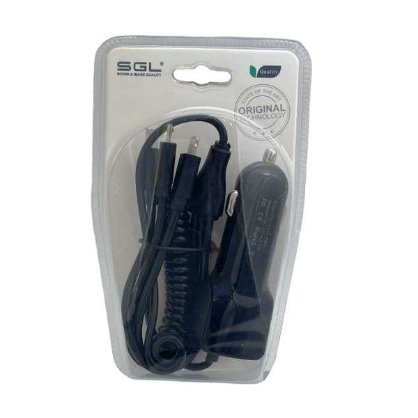 Car lighter with 3in1 cable - BC3 - 1M - 099415