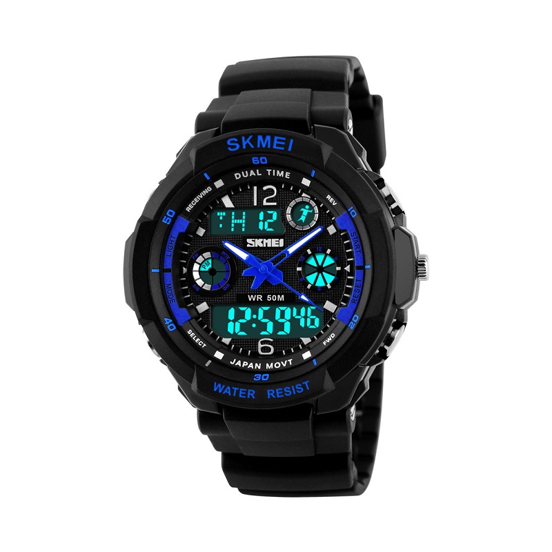 Ψηφιακό/αναλογικό ρολόι χειρός – Skmei – 0931 – Blue Κωδικός: 209315_blue