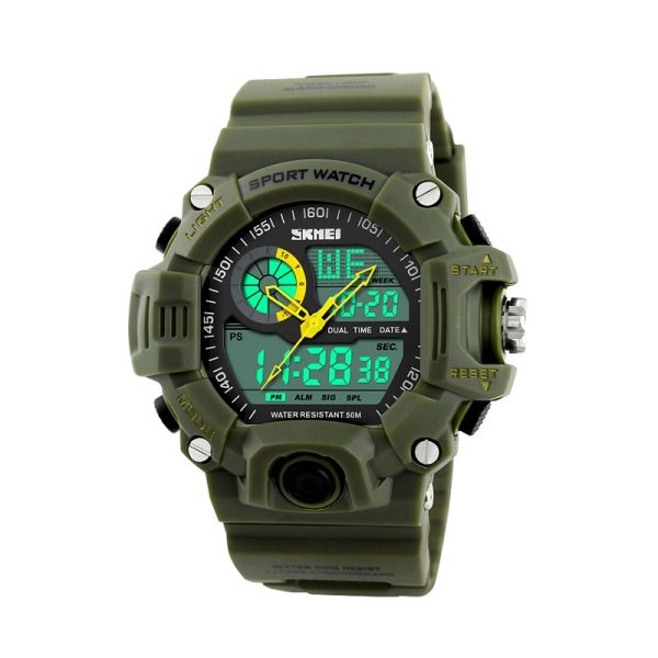 Digital/Analog Handmade Watch - Skmei - 1029 - Green