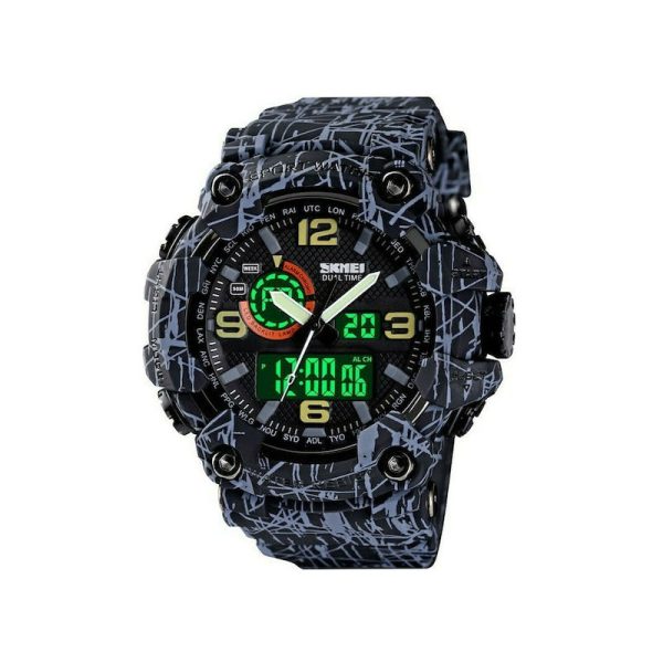 Digital/Analog Handmade Watch - Skmei - 1520 - Black/Gray