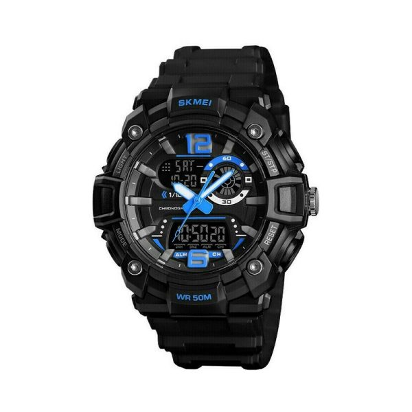 Digital/Analog Hand Clock - Skmei - 1529 - Blue