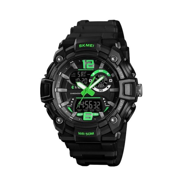 Digital/Analog Handmade Watch - Skmei - 1529 - Green