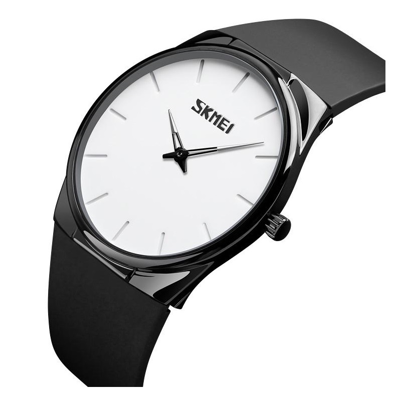 Αναλογικό ρολόι χειρός – Skmei – 1601 – Black/White Κωδικός: 216016_white