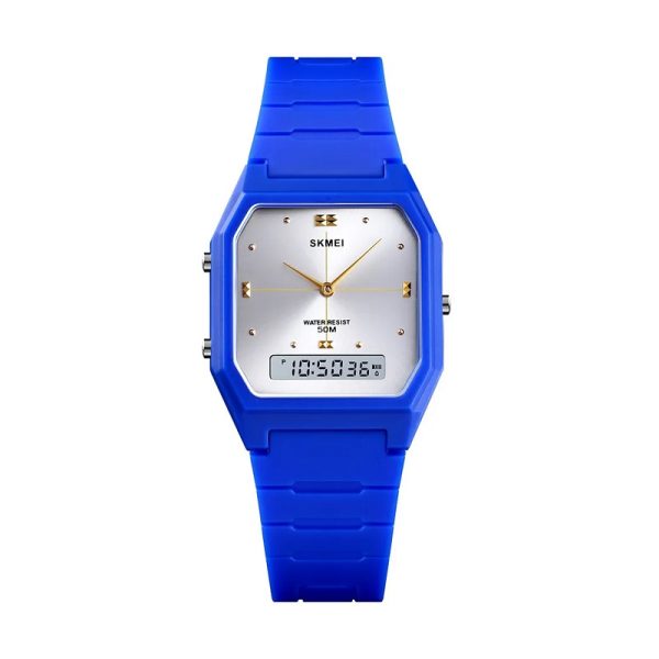 Digital/Analog Handmade Watch - Skmei - 1604 - Blue