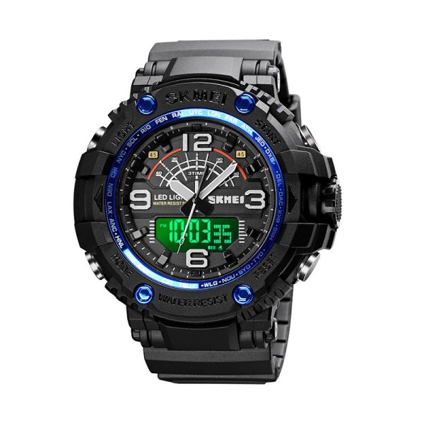 Digital/Analog Handmade Watch - Skmei - 1617 - Blue