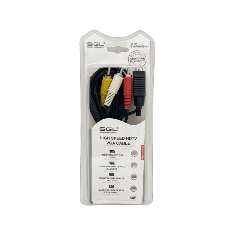VGA signal cable to RCA - 550-3R - 1.5m - 095400