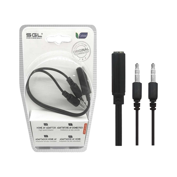 Jack 3.5mm Adapter - Female/2Male - 1528A -01 - 096001