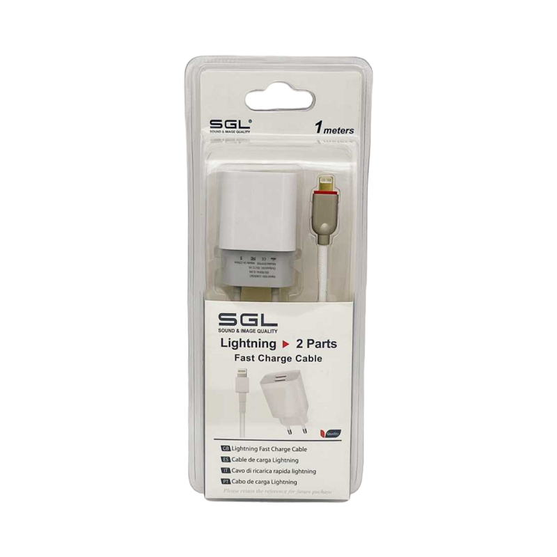 Αντάπτορας φόρτισης με καλώδιο και 2 θύρες USB – Lightning – Quick Charge – FA5-S2 – 1m – 099460 Κωδικός: 099460
