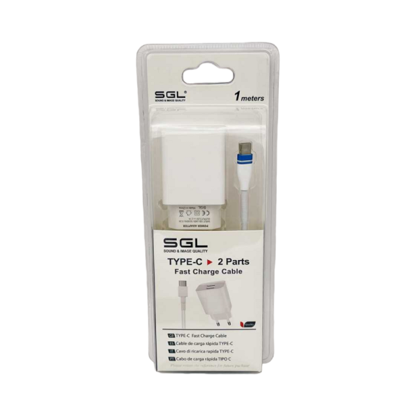 Cable Charging Professor and 2 USB ports - Typec - Quick Charge - B1 -F2 - 1M - 099545
