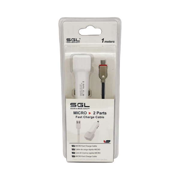 Car charger with 2 USB ports - Micro USB - FA13 -V2 - 1M - 099620