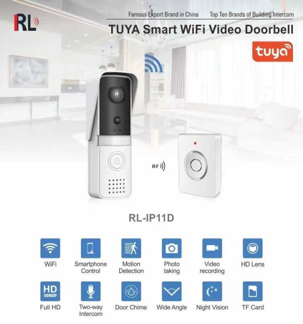 Wireless doorbell with camera & smartphone connection - RL -P11D - 488790 - Image 2