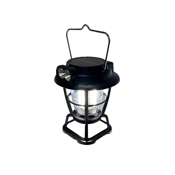 Rechargeable lens/LED lantern with solar panels - HB9588l - 533138