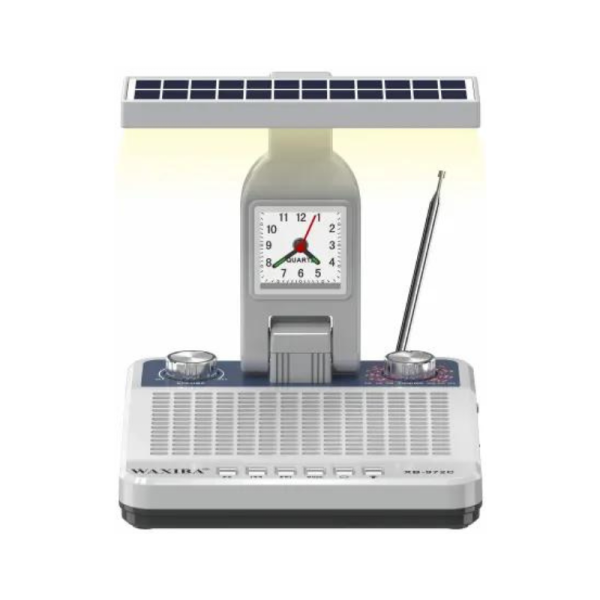 Rechargeable Radio & Solar Panel Light - XB -972C - 830111 - Silver