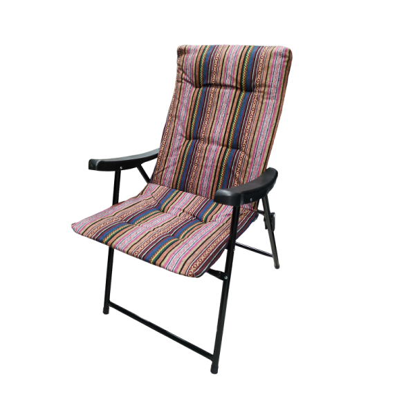 Foldable Camping Chair - 1297-50 - 100014 - Pink/Beige