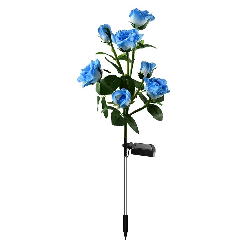 Φωτιζόμενα διακοσμητικά λουλούδια LED με ηλιακό πάνελ – 2pcs – 150289 – Blue Κωδικός: 150289_bl