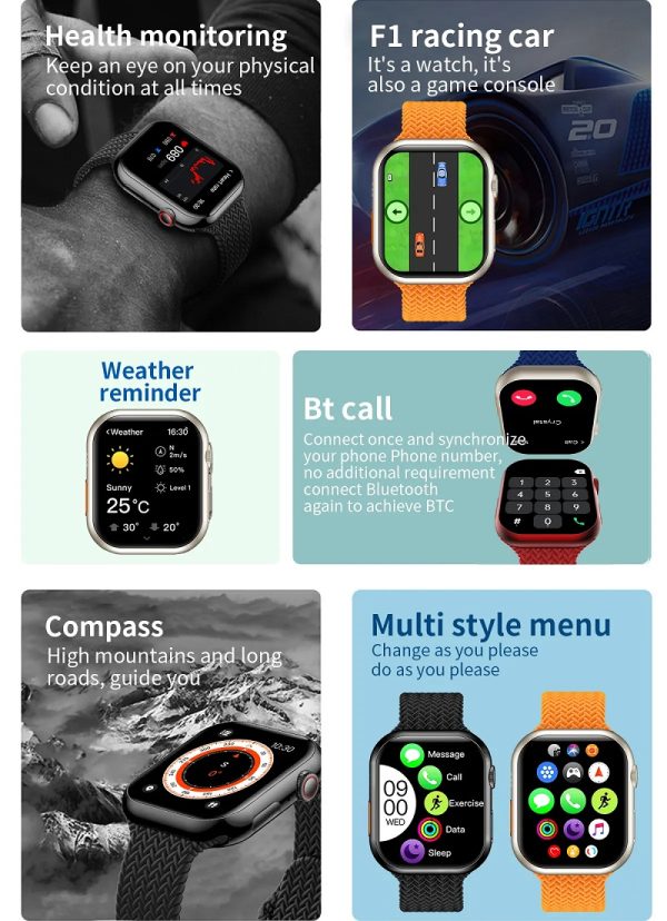 Σετ Smartwatch με 2 λουράκια - Z81 Pro Max - 880372 - Colorful - Image 3