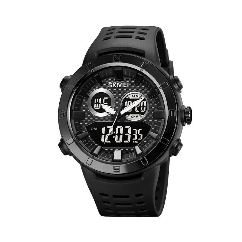Ψηφιακό/αναλογικό ρολόι χειρός – Skmei – 2014 – Black/Black Κωδικός: 220143_bb