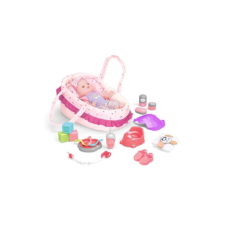 Κούκλα μωρό με κρεβατάκι και αξεσουάρ φροντίδας – WZB9806-3 – 345377 Κωδικός: 345377