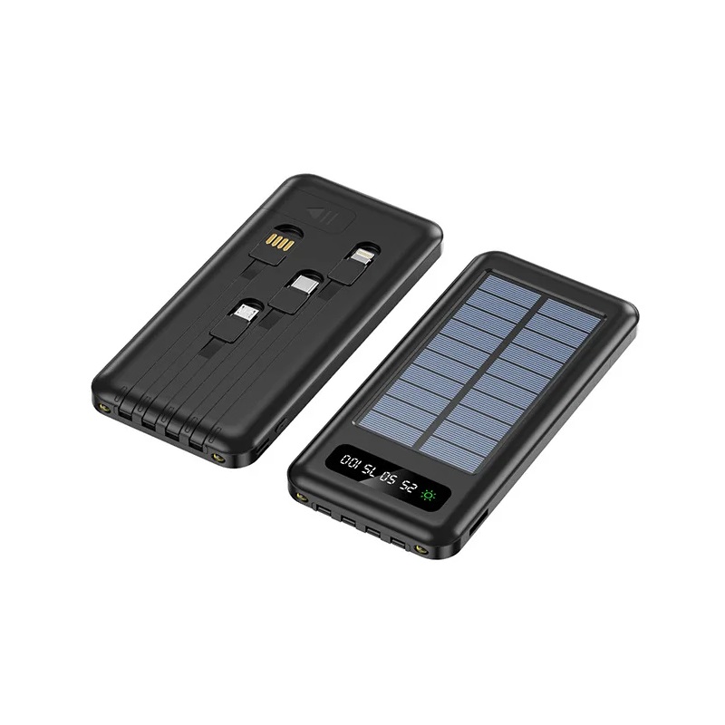 Powerbank με ηλιακό πάνελ – 4in1 – 10.000mah – YM519 – 810392 – Black Κωδικός: 810392_b