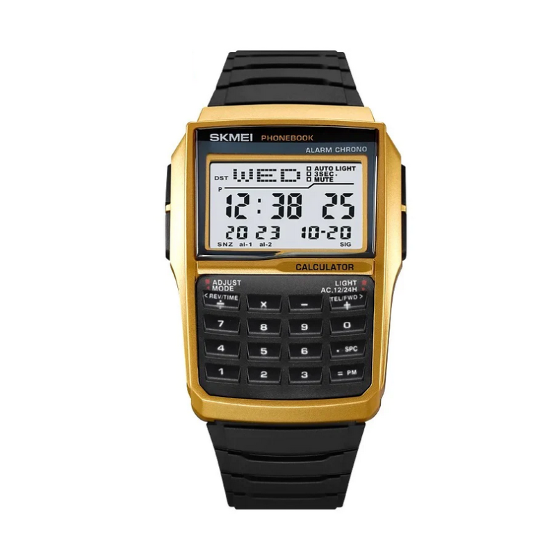 Ψηφιακό ρολόι χειρός με πληκτρολόγιο – Skmei – 2255 – Gold Κωδικός: 222550_go