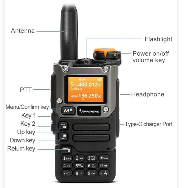 Φορητός πομποδέκτης - UHF/VHF – UVK6 - Quansheng - 512061 - Image 2