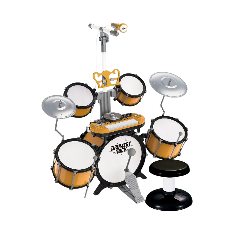 Παιδικό σετ Drums – Jazz Drum – 1902 – 215162 – Gold Κωδικός: 215162_go