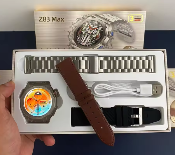 Σετ Smartwatch με 3 λουράκια - Z83 MAX - 880518 - Black - Image 5