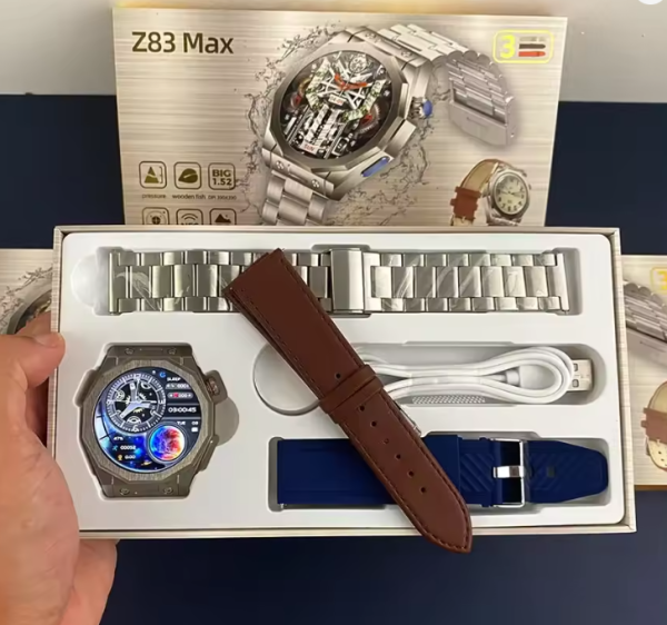 Σετ Smartwatch με 3 λουράκια - Z83 MAX - 880518 - Blue - Image 5