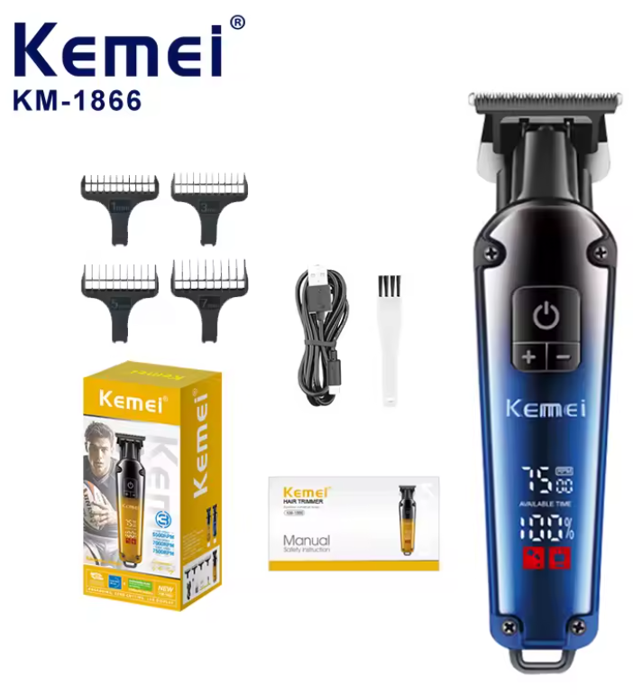 Κουρευτική μηχανή - KM-1866 - Kemei - Blue Κουρευτική μηχανή - KM-1866 - Kemei - Blue